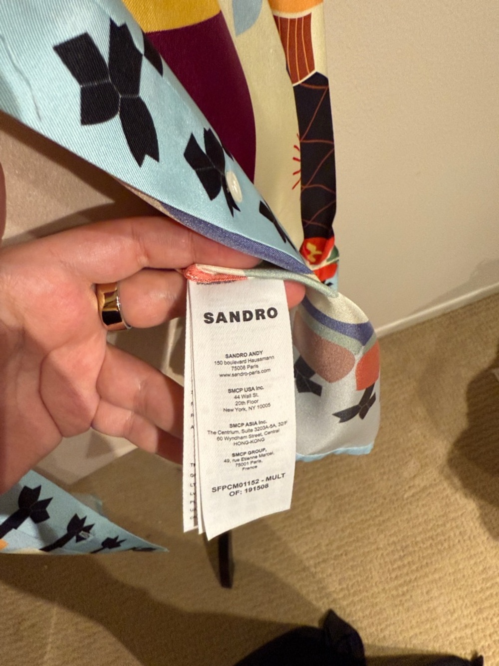 Sandro x Louis Barthélemy Silk Graphic Shirt - Picture 10 of 12
